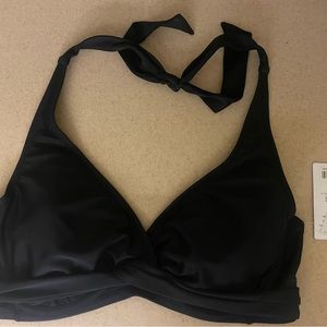 Black athleta halter bikini top